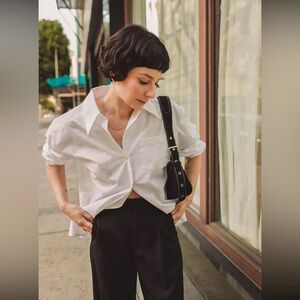 NWOT Petite Studio Rowan oversized button down shirt